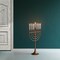 Modern Solid Metal Judaica Hanukkah Menorah 9 Branched Candelabra